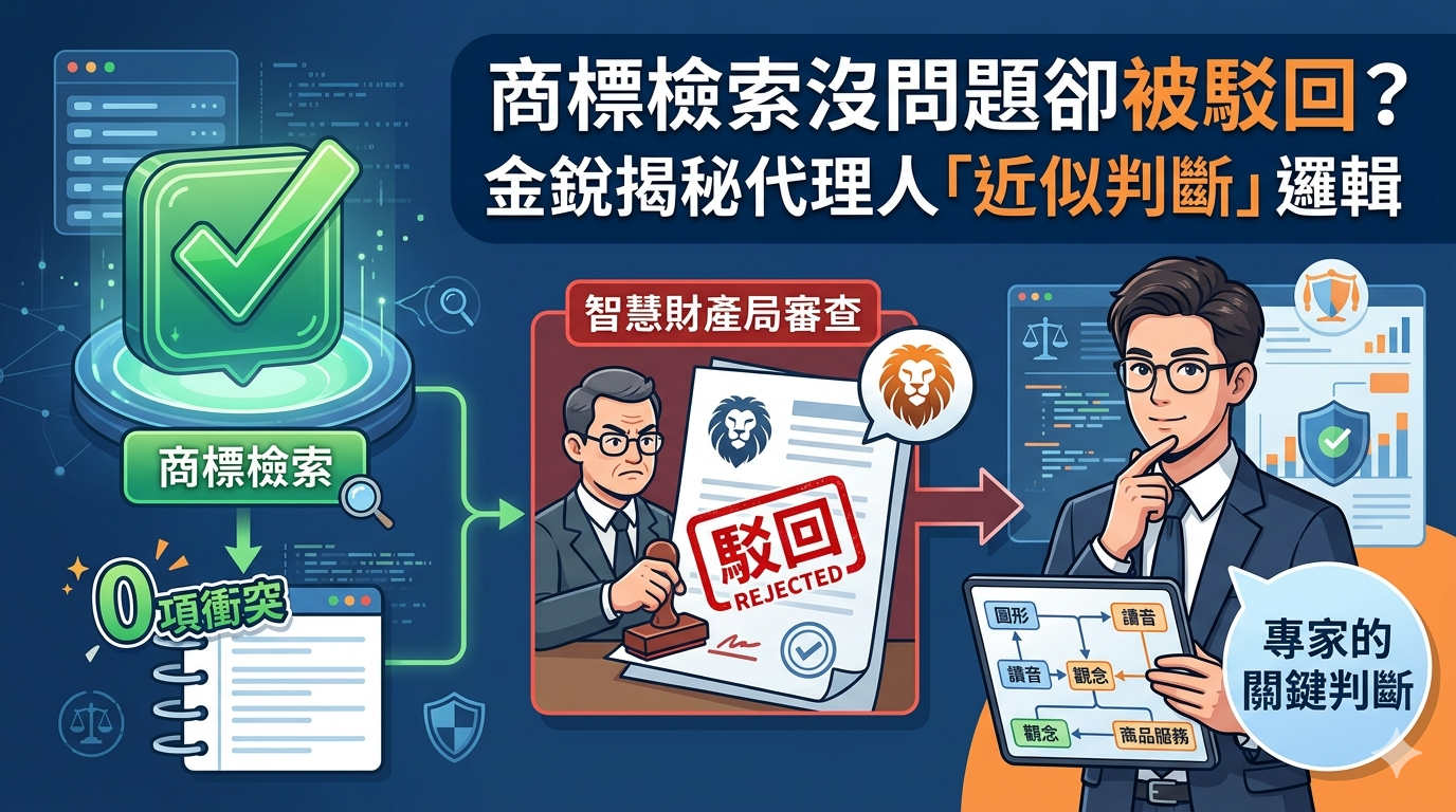 商標檢索沒問題卻被駁回？金銳揭秘代理人「近似判斷」邏輯