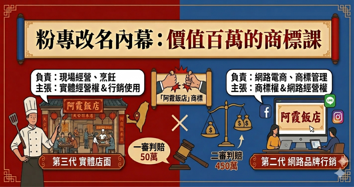 台南阿霞飯店改名？從450萬商標案看企業品牌防禦策略